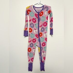 Donut Dreams Pink and Purple Kids One Piece Zippy Pajamas